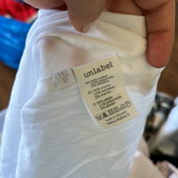 UNLABEL AZAMI Pink Stripe Dress Sz 10 Girls - Picture 4 of 7